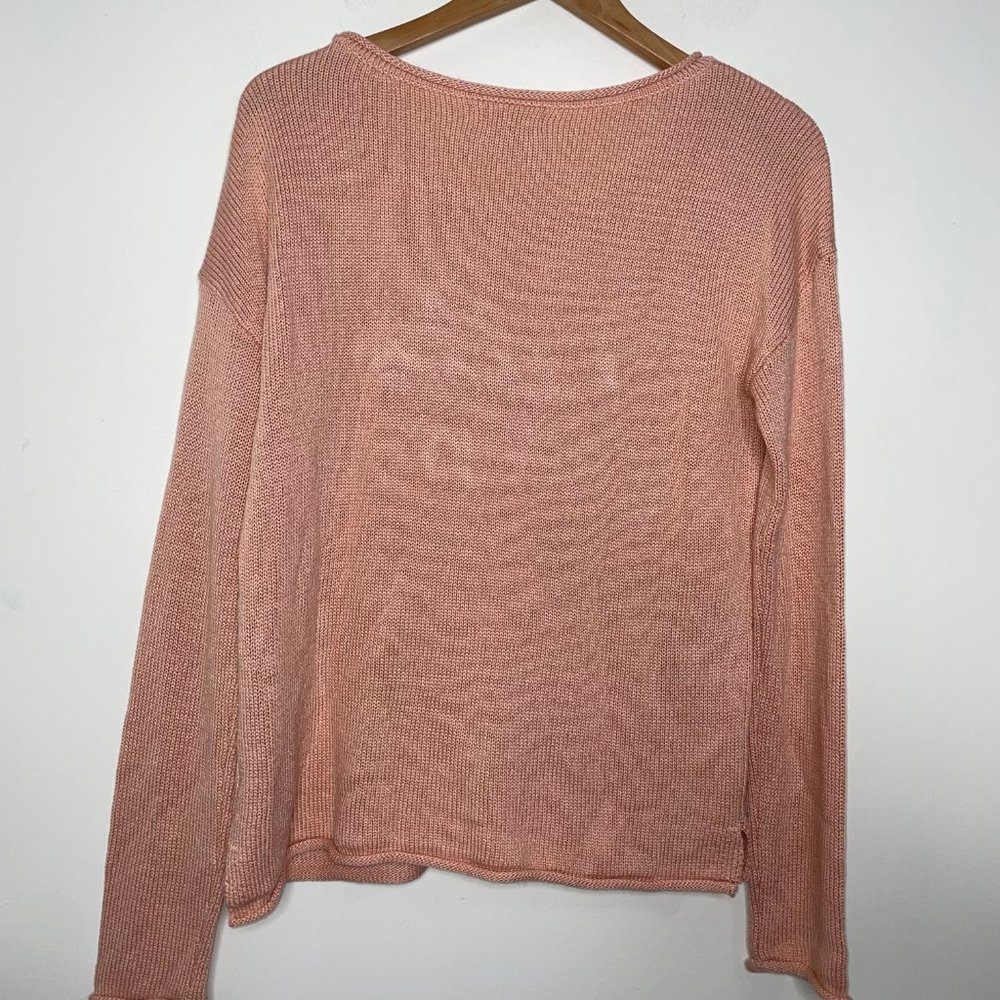 Marled Reunited Clothing Women's Size M Hello Summer Knit Sweater Coral Peach - Picture 8 of 12